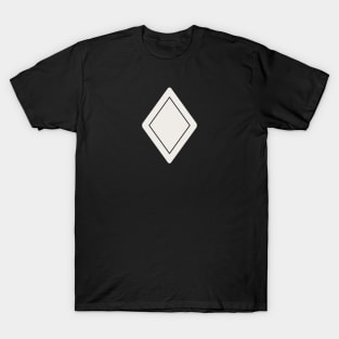 Minimalist Super Hero Symbol Silhouette diamond shaped T-Shirt